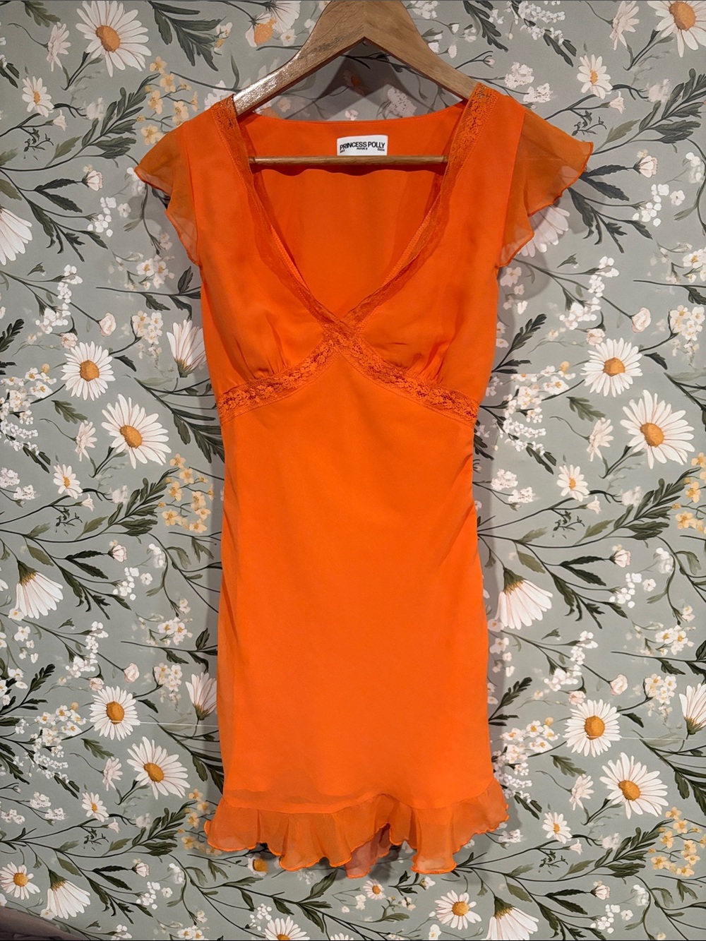 Princess Polly Bright Orange Slip Dress
